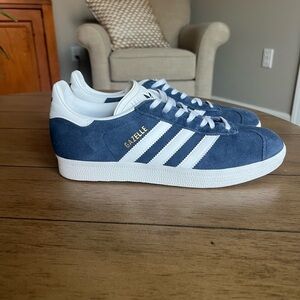 Adidas Gazelle Blue and White Sneakers